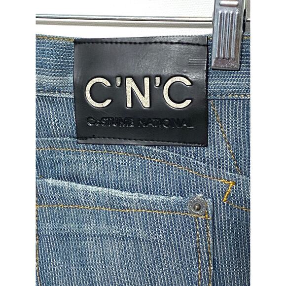 C'N'C Costume National Ribbed Straight Leg Jeans Womens 28 Normcore Casual NWT - Picture 10 of 13